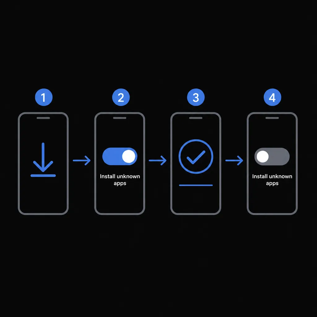 Four steps for sideloading an Android APK safely