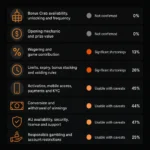 How the Crab Bonus Works Summary chart of all eight Bonus Crab verification factors